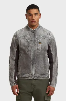Мужская серая джинсовая куртка Biker Серый L G-Star RAW D28450,E206