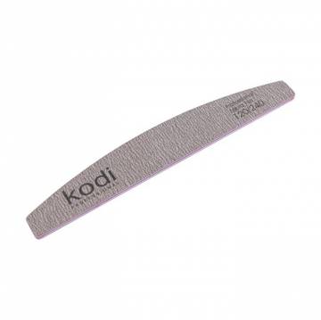 Пилка для ногтей Kodi Professional 120/240 грит полумесяц, коричневая, 178*28*4 мм Пилка для ногтей Kodi Professional 120/240 грит полумесяц, коричневая, 178*28*4 мм