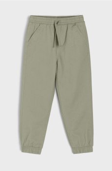 Slim джогери з твилу з м’яким оздобленням - зелений