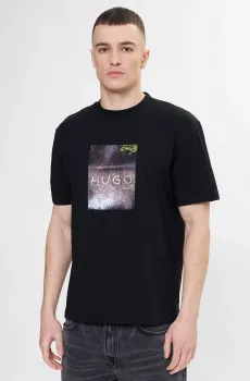 Мужская черная футболка Черный S HUGO 50554319;001