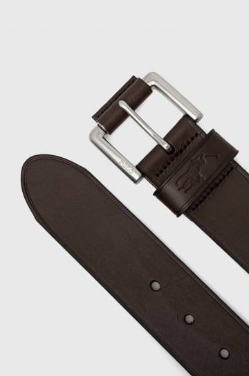 Кожаный ремень Polo Ralph Lauren мужской цвет коричневый 405845449 Кожаный ремень Polo Ralph Lauren мужской цвет коричневый 405845449