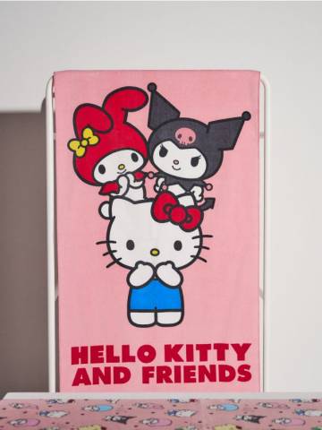 Бавовняний рушник Hello Kitty and Friends - пастельний рожевий Бавовняний рушник Hello Kitty and Friends - пастельний рожевий