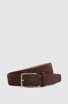 Коричневый замшевый ремень