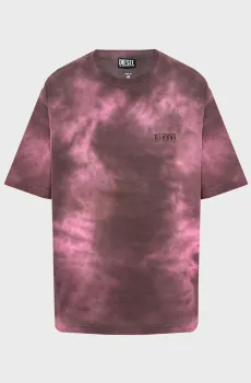 Мужская бордовая футболка T-WASH XZ1 Бордовый L Diesel A22485 RNSED