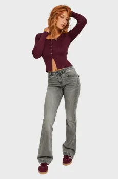 Женские серые джинсы Серый 40 Tally Weijl SPADEBOOTY