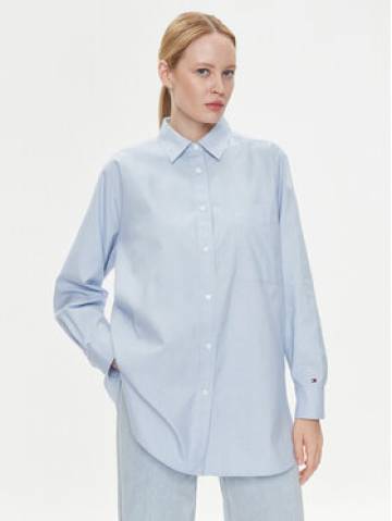 Tommy Hilfiger Сорочка WW0WW38968 Блакитний Oversize