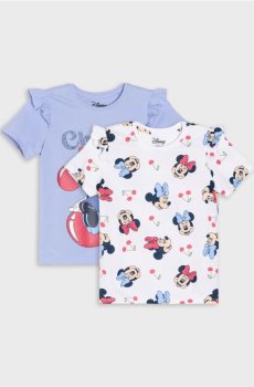 Бавовняні футболки з принтом Minnie Mouse - блакитний