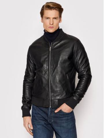 Serge Pariente Шкіряна куртка Bonbon Чорний Slim Fit Serge Pariente Шкіряна куртка Bonbon Чорний Slim Fit