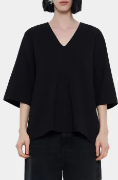 Женская черная футболка Черный L Bimba Y Lola 241BR7406.10000