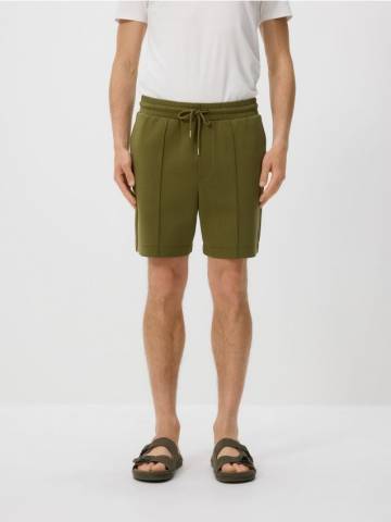 Reserved - Комфортні шорти з прошивкою - пильно-зелений - 614EF-97X