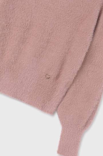 Детский свитер Mayoral цвет розовый однотонная 7302