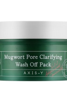Глиняная маска Axis-Y Mugwort Pore Clarifying Wash Off Pack для проблемной кожи лица, 100 мл