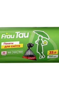 Пакеты для мусора Frau Tau черные 35 л, 100 шт