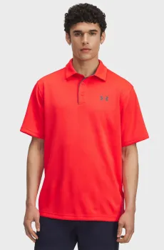 Мужское коралловое поло Tech Polo Коралловый M Under Armour 1290140-714