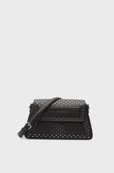 Женская черная кожаная сумка soft Черный ONESIZE Karl Lagerfeld A4W30081