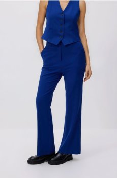 Reserved - Штани кльош з кантом - індиго - 179IS-57X