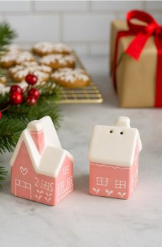 Сільничка і перечниця - пастельний рожевий