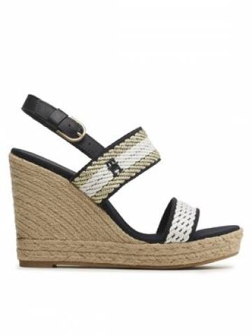 Tommy Hilfiger Еспадрильї Golden Webbing Wedge FW0FW07089 Cиній