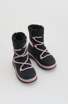 Reserved - Утеплені зимові черевики на шнурівці - чорний - 937GT-99X