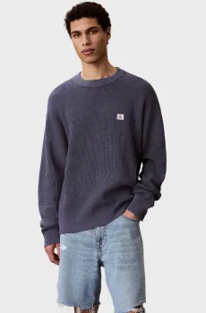 Мужской синий джемпер WAFFLE Синий M Calvin Klein Jeans LV04RD313G