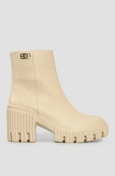 Женские бежевые кожаные ботильоны Бежевый 40 Baldinini D5B505P5VITE;9012