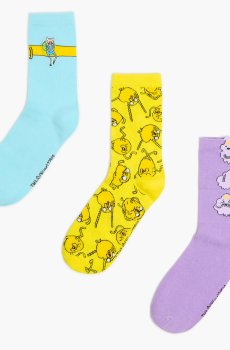 Cropp - Шкарпетки, 3 пари Adventure Time - різнобарвний