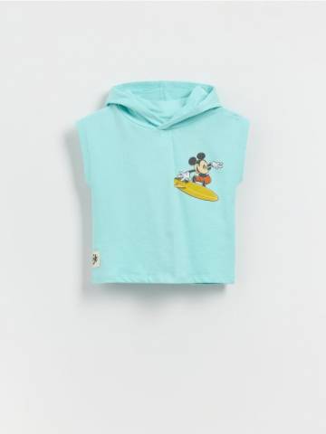 Reserved - Бавовняна футболка Mickey Mouse - ментолово-зелений - 462ED-65X Reserved - Бавовняна футболка Mickey Mouse - ментолово-зелений - 462ED-65X