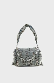 Женская голубая джинсовая сумка CHARM-D Голубой ONESIZE Diesel X09597 P5570