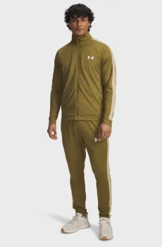 Мужской оливковый спортивный костюм (кофта, брюки) UA Rival Knit Track Suit Оливковый L Under Armour 1357139-320