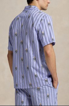 Хлопковая пижамная рубашка Polo Ralph Lauren