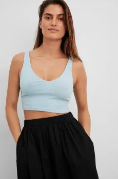 Женский голубой топ Голубой XS NA-KD 1100-005101