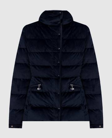 Синий вельветовый пуховик Barante