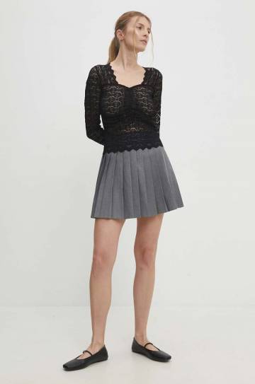 Блузка Answear Lab женская цвет чёрный однотонная Блузка Answear Lab женская цвет чёрный однотонная