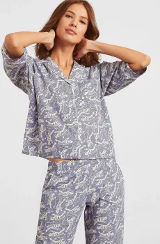 Женская голубая рубашка BANGALI Голубой L Etam 6526057