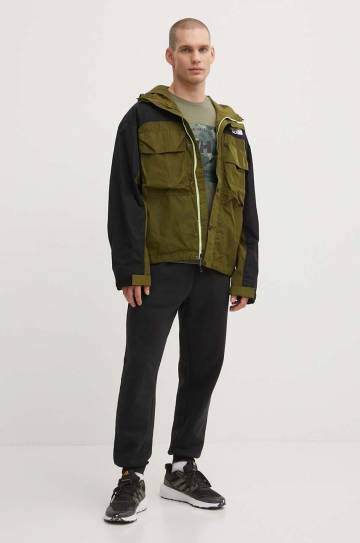 Хлопковая футболка Helly Hansen цвет зелёный узорный Хлопковая футболка Helly Hansen цвет зелёный узорный