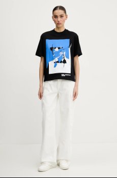 Хлопковая футболка Karl Lagerfeld Jeans
