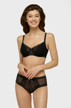 Женский черный бюстгальтер Черный 95E MARC&ANDRE W21-0251-FCS-LY