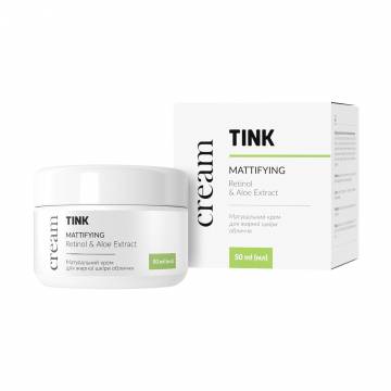 Матирующий крем для лица Tink Mattifying Retinol & Aloe Extract Cream для жирной кожи, 50 мл Матирующий крем для лица Tink Mattifying Retinol & Aloe Extract Cream для жирной кожи, 50 мл