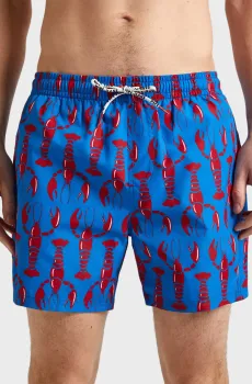 Мужские синие плавательные шорты с узором Синий S Pepe Jeans PMB10392