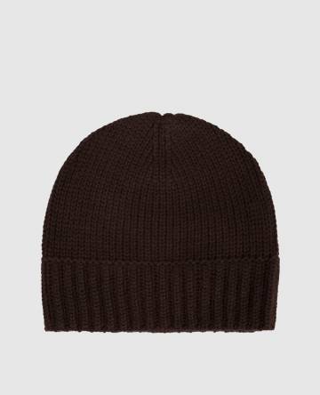 Коричневая шапка из кашемира