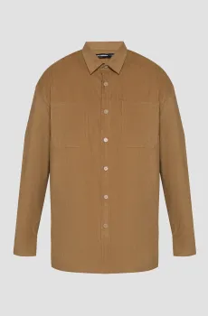 Мужская рыжая вельветовая рубашка Рыжий XL Karl Lagerfeld 553013.605972;420