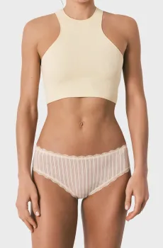 Женские желтые трусики в полоску Желтый L womensecret 873031