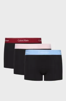 Мужские черные боксеры (3 шт) LOW RISE TRUNK Черный XL Calvin Klein LV00NB4389