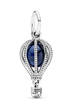 Намистина "Повітряна куля з синім кристалом"