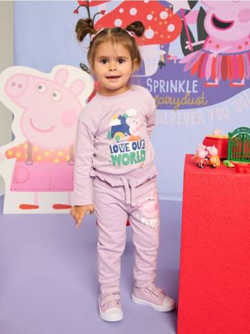 Трикотажні штани Peppa Pig - Фіолетовий Трикотажні штани Peppa Pig - Фіолетовий