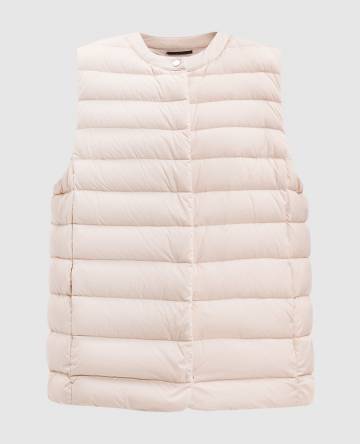 Бежевый пуховой стеганый жилет SENIGALLIAIN