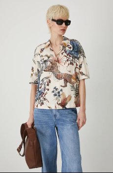 Рубашка с примесью льна Medicine