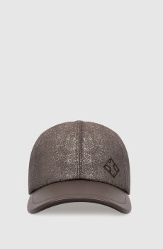Коричневый комбинированный кепка с монограммой