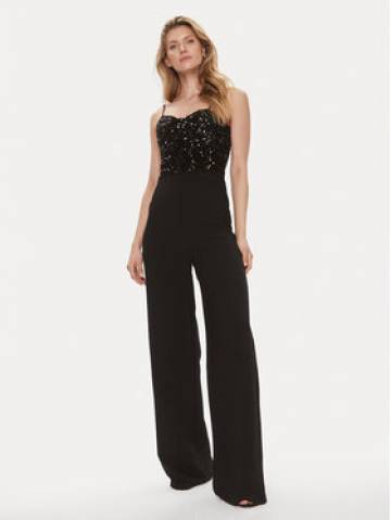 Kontatto Комбінезон BO344 Чорний Wide Leg Kontatto Комбінезон BO344 Чорний Wide Leg