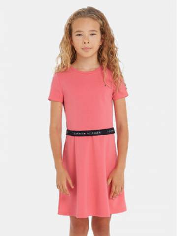 Tommy Hilfiger Повсякденна сукня Essential Skater KG0KG07776 D Рожевий Regular Fit Tommy Hilfiger Повсякденна сукня Essential Skater KG0KG07776 D Рожевий Regular Fit